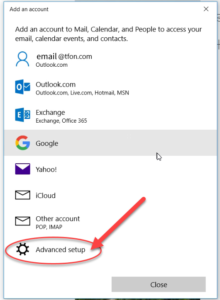 Windows Mail setup