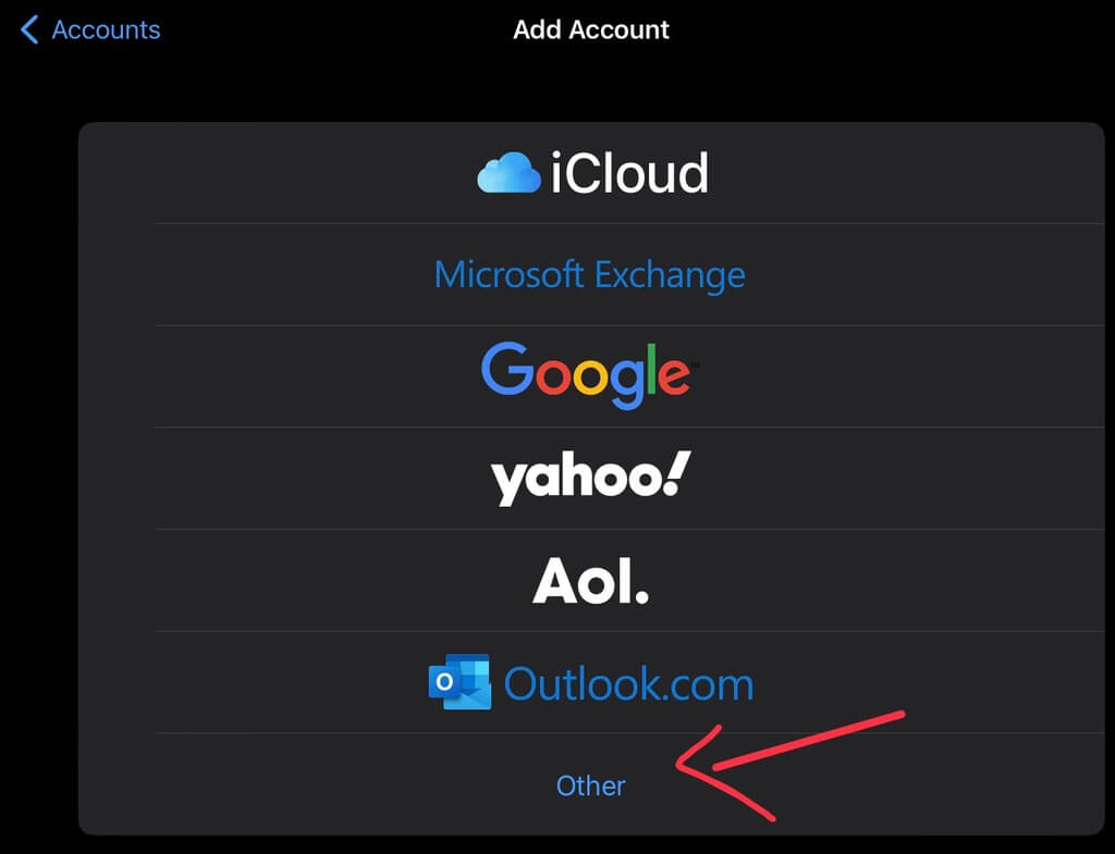 Setup Email in iPhone/iPad